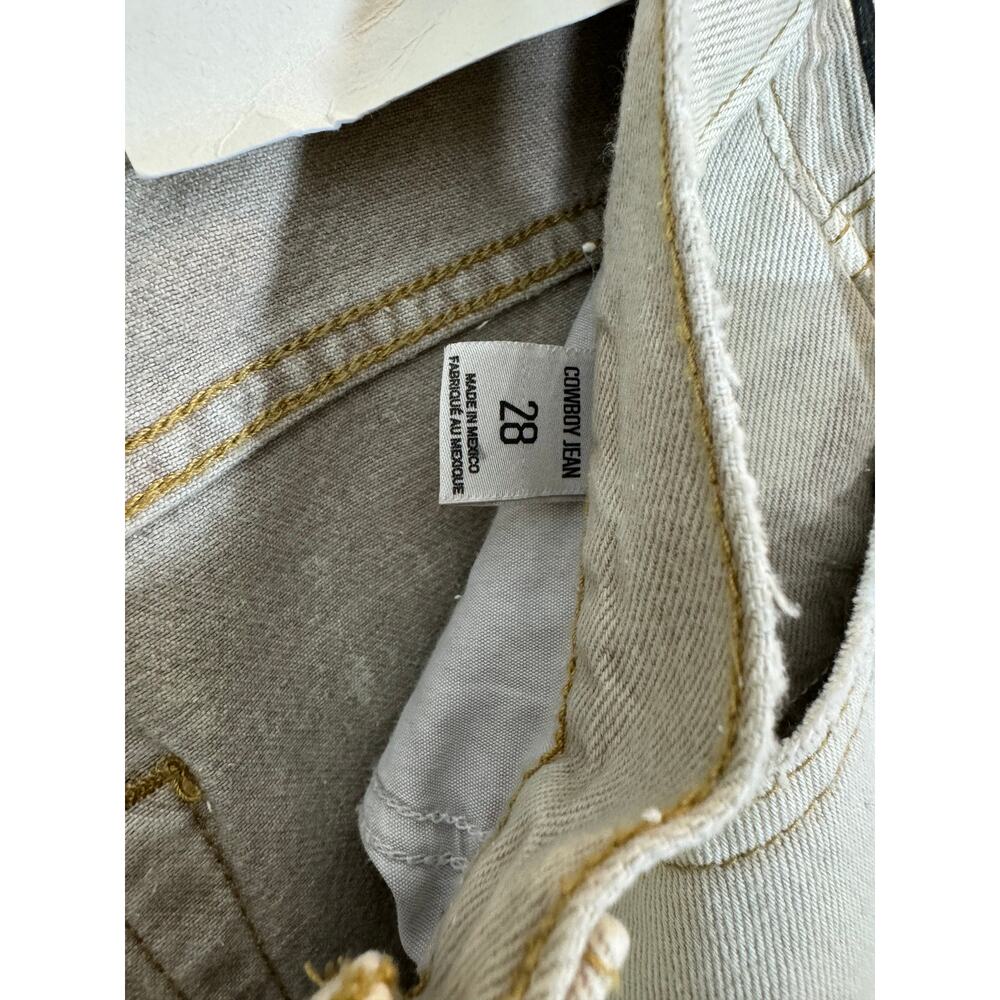Urban Outfitters BGD Cowboy Jeans in Cream Size 28 - Picture 7 of 10